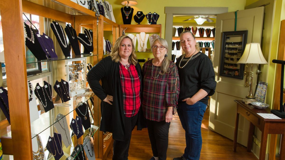 Diana Pate, Sondra Reid, and Stephanie Carel run their family jewelry business Silver Leaf Gems. (Photo: <a href="https://edmondbusiness.com/author/brent-fuchs/">Brent Fuchs</a>)